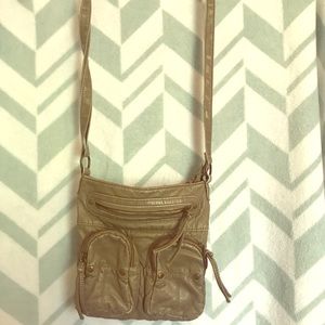 Dark tan cross body bag